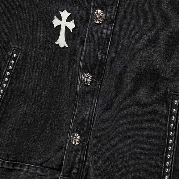 Chrome Hearts Cross-Stitch Patch Denim Jacket - Picture 6 of 10